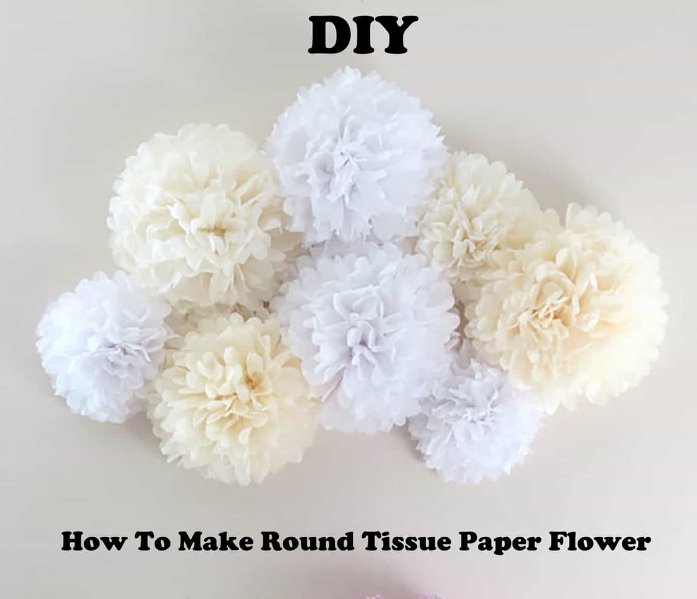 DIY how to make a round tissue paper flower